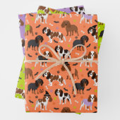 ハロウィーンカバリエールキングチャールズスパニエル犬 ラッピングペーパーシート (インサイチュ)