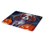 ハロウィーンカバリヤキングチャールズスパニエル犬パンプキンス カッティングボード (角)