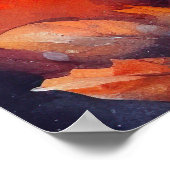 ハロウィーンカバリヤキングチャールズスパニエル犬パンプキンス ポスター (角)