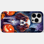 ハロウィーンカバリヤキングチャールズスパニエル犬パンプキンス Case-Mate iPhoneケース (裏面 (横))