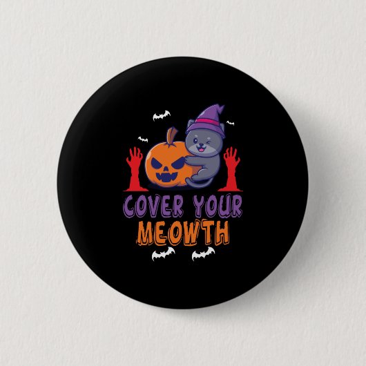 ハロウィーンカバーあなたのミース誕生日 缶バッジ (正面)