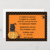 ハロウィーンカプキンキャット 招待状 (正面/裏面)