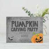 ハロウィーンカプキン彫刻パーティの招待状 招待状 (スタンド正面)