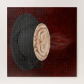 ハロウィーンカプチーノアートジャック・オ・ランタン ジグソーパズル (横)