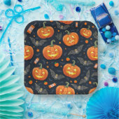 ハロウィーンカボキンスクエアプレート ペーパープレート (パーティー)