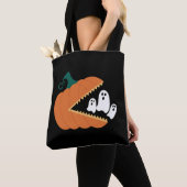 ハロウィーンカボチャおもしろい幽霊少年たち トートバッグ (クローズアップ)