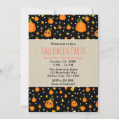 ハロウィーンカボチャお洒落パーティー 招待状 (正面)