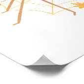 ハロウィーンカボチャかわいいスパイダー ポスター (角)