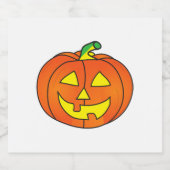 ハロウィーンカボチャかわいい魔女チキン スパークリングワインラベル (シングルラベル)