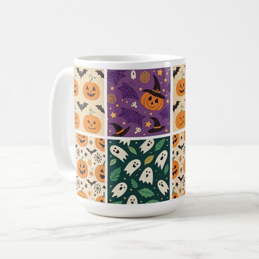 「ハロウィーンカボチャこうもりパタンマグカップ」 コーヒーマグカップ (正面左)