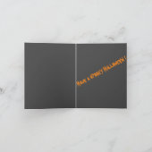 ハロウィーンカボチャこうもり折り畳みノートカード サンキューカード (内部)