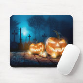 ハロウィーンカボチャこうもり&ウィッチ#5マウスパッド マウスパッド (マウス)