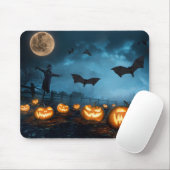 ハロウィーンカボチャこうもり&ウィッチ#6マウスパッド マウスパッド (マウス)