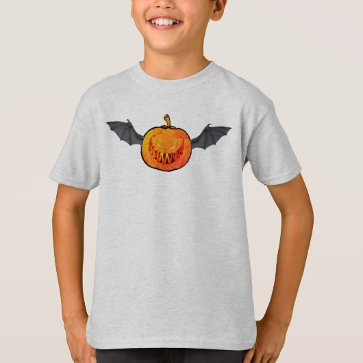 ハロウィーンカボチャこうもりTシャツ Tシャツ (正面)