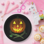 ハロウィーンカボチャとつる植物 ペーパープレート (パーティー)
