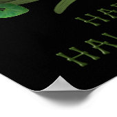 ハロウィーンカボチャとつる植物 ポスター (角)