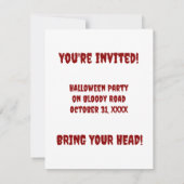 ハロウィーンカボチャとウィッチズハット 招待状 (裏面)