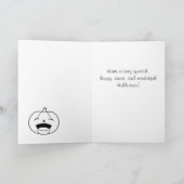 ハロウィーンカボチャとブラックキャットドードルカラーミー カード (内部)