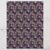 ハロウィーンカボチャと墓石スクラップブック紙 (裏面)