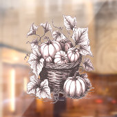 ハロウィーンカボチャと紅葉 ウィンドウサイン (シート2)
