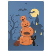 ハロウィーンカボチャと黒猫 クリップボード (裏面)