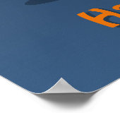 ハロウィーンカボチャと黒猫 ポスター (角)