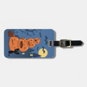 ハロウィーンカボチャと黒猫 ラゲッジタグ (正面横)