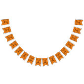 ハロウィーンカボチャのオレンジとブラックトリックまたはトリート バンティングフラッグ (全)