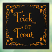 ハロウィーンカボチャのオレンジトリックまたはトリート ウィンドウサイン (シート3)