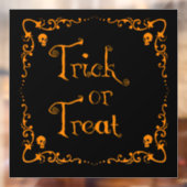 ハロウィーンカボチャのオレンジトリックまたはトリート ウィンドウサイン (シート2)