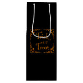 ハロウィーンカボチャのオレンジトリックまたはトリート ワインギフトバッグ (正面)