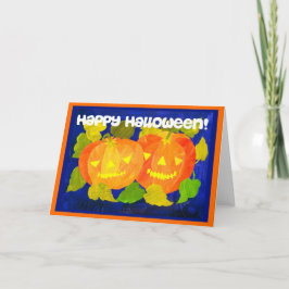 ハロウィーンカボチャのグリーティングカード カード