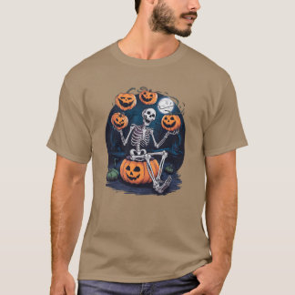 ハロウィーンカボチャのジャグリングギフト Tシャツ