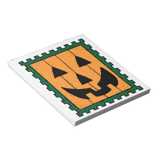 ハロウィーンカボチャのスタンプ ノートパッド (アングル)