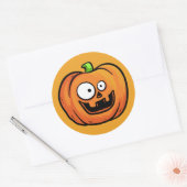 ハロウィーンカボチャのステッカー3 ラウンドシール (封筒)