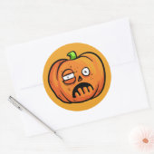 ハロウィーンカボチャのステッカー6 ラウンドシール (封筒)