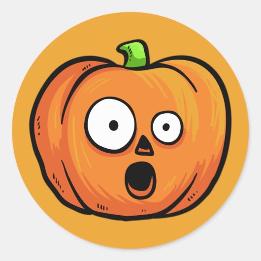 ハロウィーンカボチャのステッカー8 ラウンドシール (正面)