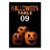 ハロウィーンカボチャのテーブル番号 テーブルナンバー (裏面)
