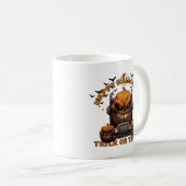 ハロウィーンカボチャのトラック不気味の幽霊のよく出る怪物 コーヒーマグカップ (正面右)