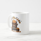 ハロウィーンカボチャのトラック不気味の幽霊のよく出る怪物 コーヒーマグカップ (正面左)