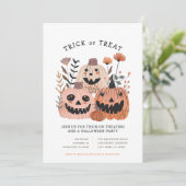 ハロウィーンカボチャのトリックまたは処理招待状 招待状 (スタンド正面)