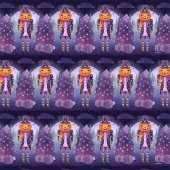 ハロウィーンカボチャのナツクラッカー ラッピングペーパー