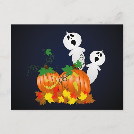 ハロウィーンカボチャのパッチはがき ポストカード (正面)