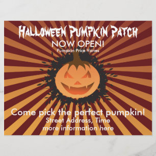ハロウィーンカボチャのパッチ チラシ
