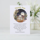 ハロウィーンカボチャのブーブベイビーシャワー サンキューカード (スタンド正面)