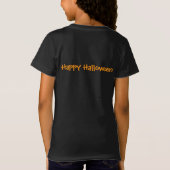 ハロウィーンカボチャのメスキッドキッズ Tシャツ (裏面)
