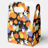 ハロウィーンカボチャの猫と幽霊 カラフル フェイバーボックス (オープン)