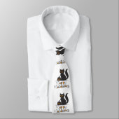 ハロウィーンカボチャの猫 – バックカラーを選択 ネクタイ (タイ)