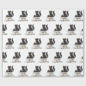 ハロウィーンカボチャの猫 – バックカラーを選択 ラッピングペーパー (フラット)