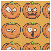 ハロウィーンカボチャの生地 ファブリック (クローズアップ)
